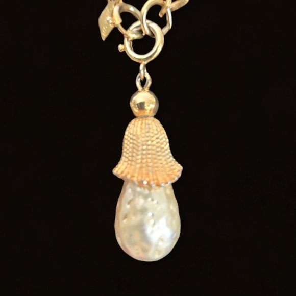 Vintage VTG Sarah Coventry Big Pearl Solitaire Statement Pendant Necklace - Picture 2 of 7